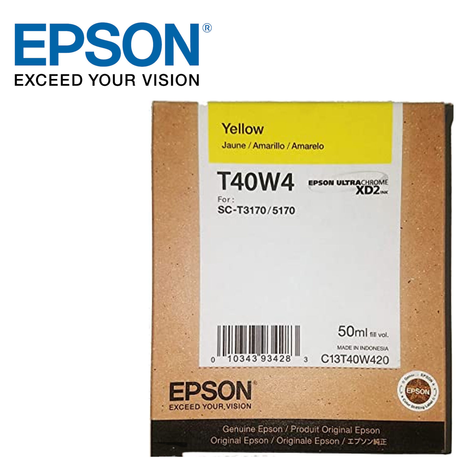 Epson T40W420 ULTRACHROME XD2 INK YELLOW 50ML