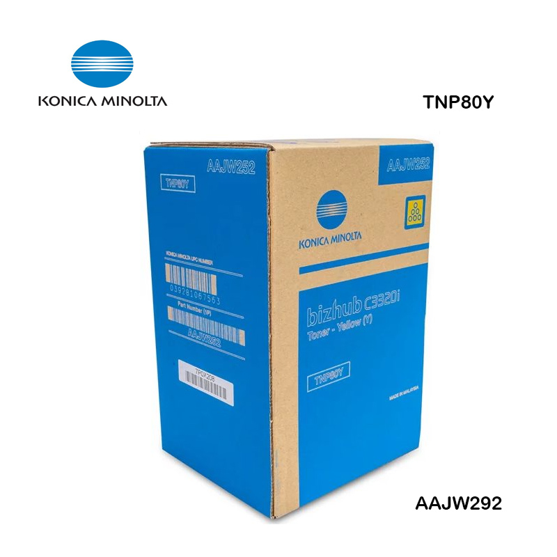 AAJW292 TONER KONICA MINOLTA BIZHUB C-3320i (YELLOW) TNP80Y 220V/60HZ AAJW292