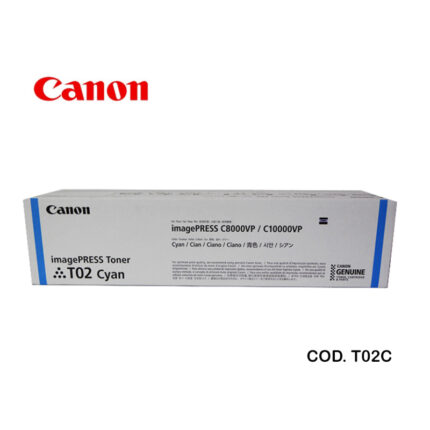 Toner Cyan T02 - Canon IPR C10010VP Rendimiento 43.000 Paginas