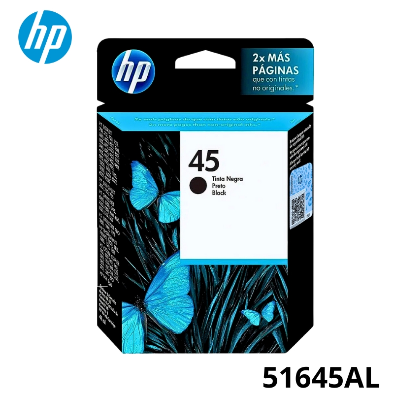 IMAGEN (12) TINTA HP (45) 51645ALNEGRO ORIGINAL - 930 Paginas